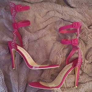 Pink Infinity Symbol Stilletos w/ Rhinestones